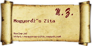 Mogyorós Zita névjegykártya