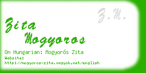 zita mogyoros business card